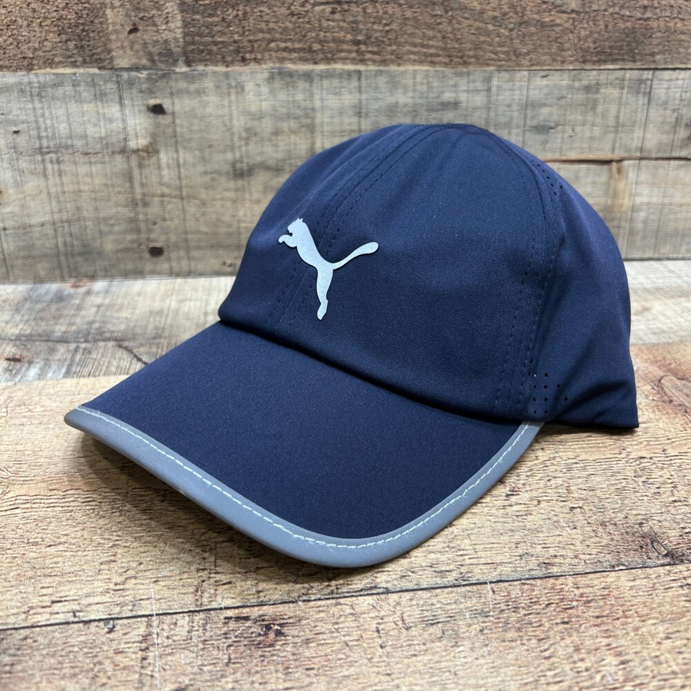 Puma Sport Hat Cap Navy Blazer Blue/Silver Adjustable Golf Hat NWT! Youth Girls